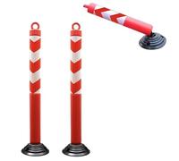 SaryEdge Plastic Security Parking Bollard, Driveway Pathway BER Stanchion Not Fall Down, Traffic neator Caution Cones with Expansion Bolts Height Height Height，80cm (，80cm (31 1/2in) Height