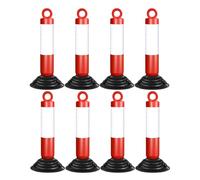 SaryEdge Reflective Traffic neator Post, School/Hospitals/Malls Crowd Control Safety Bollard Stanchion Detachable, Commercial Driveway BER Pole, 20/30 inch Tall ，8 Pcs-5，8 Pcs-50cm/19.7in Tall