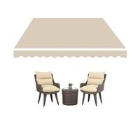 SaryEdge Retractable Awning Replacement Canvas Light Gray Polyester Fabric for Outdoor Patio Sun Shade Shelter,Beige-500x250cm,Beige-500x250cm