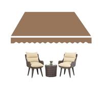 SaryEdge Retractable Awning Replacement Canvas Light Gray Polyester Fabric for Outdoor Patio Sun Shade Shelter,Khaki-W300 x H250cm,Khaki-W300 x H250cm