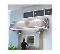 SaryEdge Retractable French Curved Awning for Doors & Customizable Outdoor Canopy Telescopic Design Beige 145x40x40cm Ideal for Garden & Patio Shade,Grey-110x30x30cm,Grey-110x30x30cm