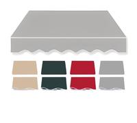 SaryEdge Retractable Patio Awning Replacement Fabric - Sunshade Canopy Canvas with Valance for Windows, Doors, Yards, Decks & Balconies - Khaki 8x5ft,20x10ft/600x300cm-G,20x10ft/600x300cm-Grey