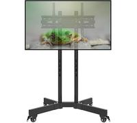 SaryEdge Rolling TV Stand, Mobile TV Cart, TV Stand Mobile TV Cart Trolley Floor On Wheels for 32" to 60" Screen, Height Adjustable, Max.Vesa 600X400Mm, Holds 75Kgs / 165Lb(