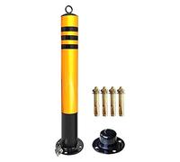 SaryEdge Safety Bollard, Removable Parking Posts for Driveways, Metal Security Post with 4 Expansion Screws, Ideal for Traffic-Sensitive Areas ，Black-600x76mm，Black-600x76mm