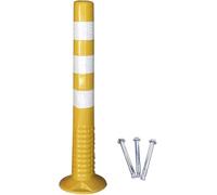 SaryEdge Safety Bollards Parking Bollards Steel Traffic Barrier,Safety Cones,Traffic Delineator Post Cone,Traffic Cone Safety Barrier Plastic Safety Cones Road Signs for，Yellow-1pack