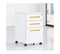SaryEdge Secure Mobile Filing Cabinet 3 Drawer Steel Storage Unit with Lock for Office nization Portable File,E