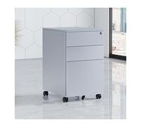 SaryEdge Secure Mobile Filing Cabinet 3 Drawer Steel Storage Unit with Lock for Office nization Portable File,C
