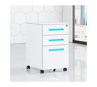 SaryEdge Secure Mobile Filing Cabinet 3 Drawer Steel Storage Unit with Lock for Office nization Portable File,F