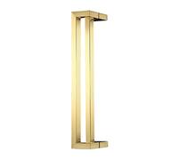 SaryEdge Square Barn Door Handle,Stainless Steel Double Sided Glass Sliding Door Handle Heavy Duty Bathroom Shower Sliding Door Handle,42.5/60/80/120cm Le,Yellow Titan,Yellow Titanium-47.24in (120cm)