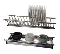 SaryEdge Stainless Steel Dish Racks Organizer with Drain Pan, Inside The Cabinet 2 Tier Storage Shelves for Kitchen, Bathroom, Office, Bedroom, Garage, Craft Room,1000mm Cabinet,1000mm Cabinet