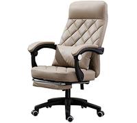 SaryEdge Sun Loungers,Executive Swivel Computer Chair With High Back Large Seat And Tilt Function Pu Leather Padding Ultimate Comfort Design With Extended Legrest And Re,Khaki-A