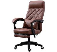 SaryEdge Sun Loungers,Executive Swivel Computer Chair With High Back Large Seat And Tilt Function Pu Leather Padding Ultimate Comfort Design With Extended Legrest And Re,Brown-A