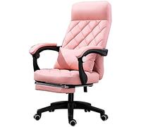 SaryEdge Sun Loungers,Executive Swivel Computer Chair With High Back Large Seat And Tilt Function Pu Leather Padding Ultimate Comfort Design With Extended Legrest And Re,Pink-A