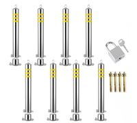 SaryEdge Traffic Cone Safety Barrier Delineator Post Cone Reflective Traffic Delineator Post Cones, Heavy Duty Driveway Security Bollards For Neighborhoods/Sidewalks/Par，8 Pack-H 75cm/30inch