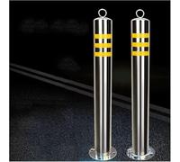 SaryEdge Traffic Cone Safety Barrier Stainless Steel Reflective Traffic Delineator Post, Road/Street Caution Cones Security Parking Bollard Post for Public Area Driveway，3pack-110cm/43.3in