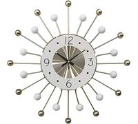 SaryEdge Wall Clock Art Large Wall Clock Silent Art Decor Wall Clock, Midcentury Modern Decor Wall Clock, Stylish Wall Hanging Clock Creative Living Room Bedroom Wall Decor Clock-Bl,White-41cm/16.1in