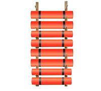 SaryEdge Wooden Yoga Mat Rack for Gym or Home, Wall Mounted Exercise Mat Organizer, Multifunctional Storage (9 Tiers