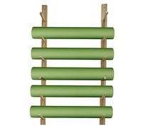 SaryEdge Wooden Yoga Mat Rack for Gym or Home, Wall Mounted Exercise Mat Organizer, Multifunctional Storage (6 Tiers