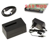 SAS Disk Docking Station USB 3.0 Connection 5G Power Supply 12V 2A Max 18TB