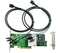SAS HBA Card Compatible with 9211-8i & LSI 9300-8i IT Mode PCIe SATA Expansion Card, 8-Port 12Gbps PCIe 3.0 x8, SAS Expander Support, HBA Controller with 2x SFF-8643 to 4x SATA Cables for ZFS TrueNAS
