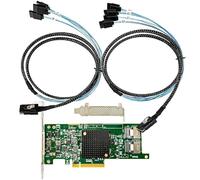 SAS HBA Card Compatible with LSI 9207-8i IT Mode PCIe SATA Expansion Card, 8-Port 6Gbps PCIe 3.0, SAS Expander Support, HBA Controller with 2x SFF-8087 to 4x SATA Cables for ZFS TrueNAS unRAID NAS
