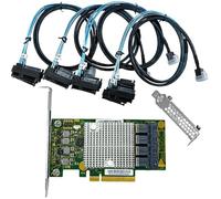 SAS HBA Card PCIe SATA Expansion Card Compatible with 9305-16I IT Mode,Expander Support, 16-Port 12Gb/s PCIe 3.0,with 4X SFF-8643 to 8482 SAS Cables for ZFS TrueNAS unRAID NAS