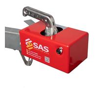 SAS Original HL3 Steel Hitchlock, Red, Anti-Drill Security Lock for Unbraked Trailers, A-Frame Drawbar Compatible, 3.5 kg