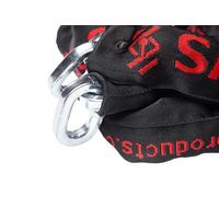 SAS Security Products Heavy Duty Square Shackle Chain, 2 Metres x 14mm, Hardened Steel, Cloth Sleeve Cover, Zinc-Coated, for Trailers, Caravans, Motorbikes