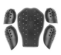 Sas-Tec Viscoelastic Memory Foam Lightweight Spine Back Protector Shoulder & Elbow Pad Inserts - Motorcycle Jacket Suit Upper Body Slimline Armour Upgrade - Level 2 - 5 Piece Set