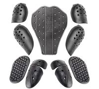 Sas-Tec Viscoelastic Memory Foam Spine Back Protector Shoulder Elbow Knee & Hip Pad Inserts - Motorcycle Suit Full Body Slimline Armour Upgrade - Level 2 - 9 Piece Set (Back-Pad-14-Set)
