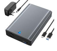 SAS to USB Adapter, USB C Enclosure Tool-Free 5Gbps Hard Disk Enclosure Docking Station for 2.5"/3.5" SAS/SATA HDD/SSD, Maximum Capacity of 24TB