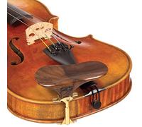 SAS Walnut Chinrest for 3/4-4/4 Violin or Viola with 32mm Plate Height and Goldplated Bracket