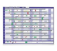 Sasco 12 Month Undated Magnetic A1 Wall Planner Kit with Magnetic Shapes and Date Strips (W855 x H630mm)