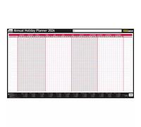 Sasco 2026 Annual Holiday Year Wall Planner 750W x 410Hmm with Wet Wipe Pen & St