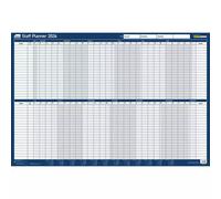 Sasco 2026 Staff Year Wall Planner 915W x 610mmH with Wet Wipe Pen & Sticker Pac