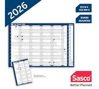 Sasco 2026 Wall Planner Board Calendar, 91.5 x 61 cm