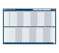 Sasco 2026 Staff Year Wall Planner 915W x 610mmH with Wet Wipe Pen & Sticker Pac