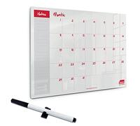 Sasco Semi Transparent Acrylic Mini Whiteboard Monthly Planner, Desktop, Frameless, Dry Erase, 600 x 450, Includes Whiteboard Pen, 2410186