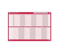 SASCO Staff Wall Planner 2026 English 91.5 (W) x 61 (H) cm Red