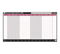 Sasco 2026 Annual Holiday Year Wall Planner 750W x 410Hmm with Wet Wipe Pen & St
