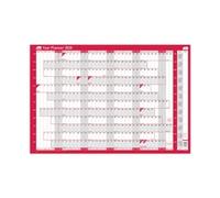 SASCO Mounted Year Planner 2026 English 91.5 (W) x 61 (H) cm Red