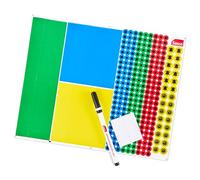 Sasco Year Planner Stickers & Pen Kit - Colour-Coded Stickers, Wet Wipe Marker & Holder - Accessory Set for Wall Planners & Calendars (70080)