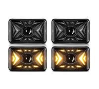 SASFZ Headlamp 4x6 Inch Car Headlamp With DRL/Turn Signal Headlight 12v 24V Headlights Projector High Low Beam For Motorcycle SUV Lamp Headlights(Rear right)