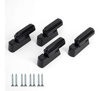 Sash Blocker Window Jammer Black Strong Zinc Cast Alloy Extra Security Locks for UPVC/PVC Door/Window Restrictor Lock Home Security (Black, 4pcs)