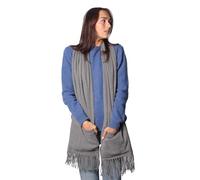 Sash & Bloom Heated Scarf in Slate - With Heated Pockets - Muscles & Joints Pain Relief - Rechargeable Battery Pack - Fast & Adjustable Heat - Lightweight Design - Auto Shut-Off - Machine Washable