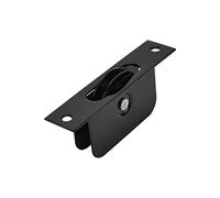 Sash Heritage 1 3/4 Inch Ball Bearing Brass Wheel Pulley for Sliding Sash Windows - Square Faceplate - Black