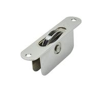 Sash Heritage 1 3/4 Inch Ball Bearing Brass Wheel Pulley With Radius Faceplate - Polished Chrome