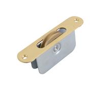 Sash Heritage 1 3/4 Inch Ball Bearing Brass Wheel Pulley With Radius Faceplate - Satin Brass