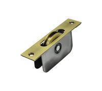 Sash Heritage 1 3/4 Inch Ball Bearing Brass Wheel Pulley With Square Faceplate - Antique Brass