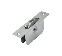 Sash Heritage 1 3/4 Inch Ball Bearing Brass Wheel Pulley With Square Faceplate - Satin Chrome